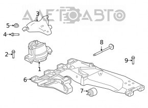 Кронштейн подушки двигателя левый Jaguar F-Pace X761 17- 3.0, 5.0