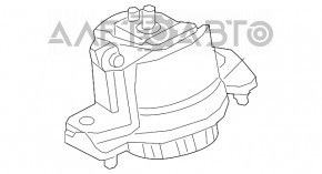 Подушка двигателя правая Jaguar F-Pace X761 17-20 3.0