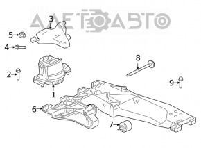 Подушка двигуна права Jaguar F-Pace X761 17-20 3.0