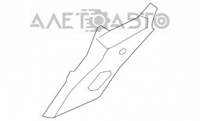 Накладка центральної стійки верхній ремінь права Jaguar F-Pace X761 17- сіра, під хімчистку