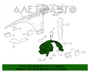 Підкрилок передній лівий Jaguar F-Pace X761 17-20