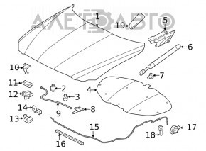 Петля капота правая Jaguar F-Pace X761 17-20 OEM