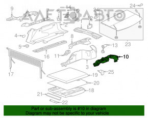Кронштейн накладки обшивки задньої арки верхній лівий Jaguar F-Pace X761 17-