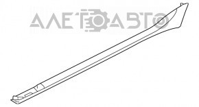 Порог правый Jaguar F-Pace X761 17- структура, слом креп, отсутствуют фрагменты, царапины