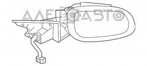 Зеркало боковое правое Jaguar F-Pace X761 17- 16 пинов, поворотник, автозатемнение, подогрев, подсветка, BSM, красное