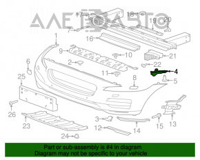 Крепление переднего бампера бампер-крыло левое Jaguar F-Pace X761 17-20