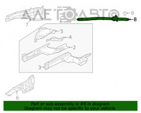 Розпірка передніх стійок прав Jaguar F-Pace X761 17-21
