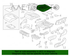 Водійське сидіння Jaguar F-Pace X761 17-20 c airbag, електро, підігрів, вентиляція, перфорація, шкіра беж