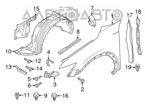 Защита арки боковая передняя правая Mazda CX-5 13-16
