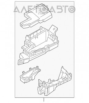 Блок запобіжників підкапотний Mazda CX-9 16-2.5 fwd відсутня кришка, пробитий корпус, надламані кріплення