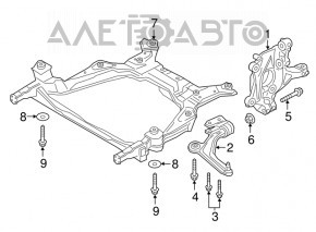 Болт крепления переднего подрамника 4шт Ford Fusion mk5 13-20 110мм
