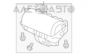 Подушка безопасности airbag пассажирская в торпеде Honda Civic X FC 16-21
