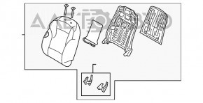 Сидіння водія Hyundai Sonata 11-15 з airbag, електро, комбіноване черн