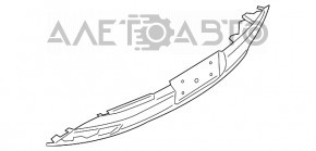 Бампер задній голий Lincoln MKZ 13-16 нижня частина, структура, затертий
