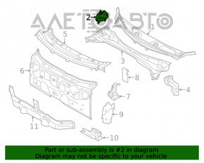 Накладка поддона решетки дворников правая BMW X1 F48 16-22