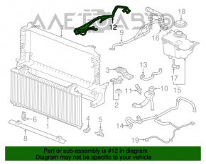 Патрубок системы охлаждения Jaguar F-Pace X761 17- AJ126