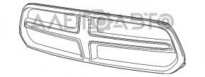 Обрамление решетки радиатора grill Dodge Durango 14-20 в цвет кузова