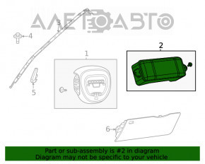 Подушка безпеки airbag пасажирська в торпеді Dodge Durango 14-20