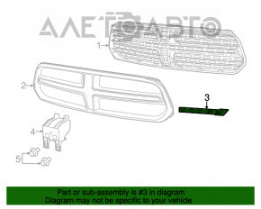 Емблема напис Dodge решітки радіатора grill Dodge Durango 14-20