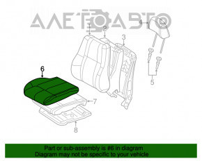 Водительское сидение Dodge Durango 14-17 без airbag, тряпка беж