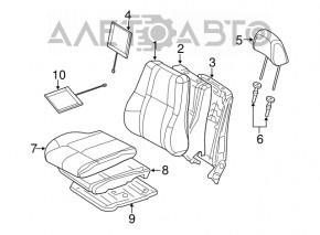 Водительское сидение Dodge Durango 14-17 с airbag, кожа беж