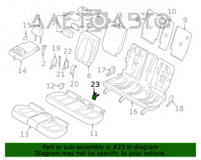 Заглушка салазки 2-го ряда сидений центр BMW X1 F48 16-22 черная, царапины
