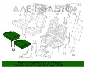 Задний ряд сидений 3 ряд Dodge Durango 14-17 тряпка беж