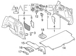 Подсветка в коленях пассажира BMW X1 F48 16-22