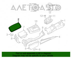 Консоль центральная подлокотник Dodge Durango 14-20 беж, подлокотник 2 отсека