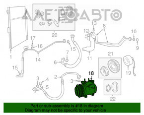 Компресор кондиціонера Dodge Durango 11-15 3.6