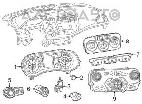 Кнопка аварійки Chrysler 200 15-17