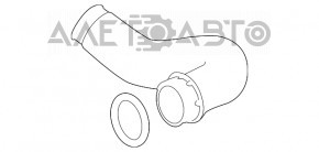 Патрубок интеркулера левый низ VW Jetta 11-18 USA TDI новый неоригинал