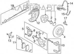 Датчик ABS задний левый VW Passat b8 16-19 USA