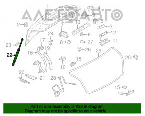 Амортизатор крышки багажника Audi A4 B8 08-12 дорест седан новый неоригинал