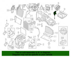 Актуатор моторчик привод печки вентиляция VW Passat b8 16-19 USA новый неоригинал
