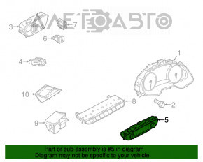 Управление климат-контролем Audi Q5 80A 18-24 под подогрев сидений