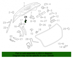 Накладка кріплення петлі кришки багажника права Audi A4 B8 08-16 седан