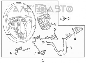 Кнопки управления на руле правое Buick Encore 17-19