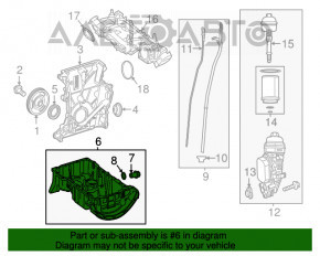 Піддон масляний Mercedes CLA 250 14-19 2.0T