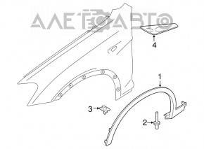 Накладка арки крыла передняя правая BMW X3 F25 11-17