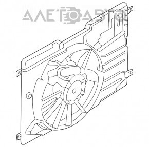 Диффузор кожух радиатора в сборе Ford Escape MK3 13-16 2.0T новый неоригинал