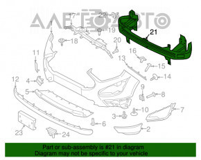 Підсилювач переднього бампера Ford Ecosport 18-22 EUR