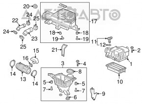 Корпус повітряного фільтра Honda CRV 17-221.5