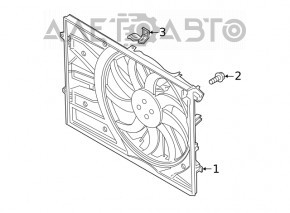 Диффузор кожух радиатора в сборе Hyundai Santa FE 19-20 2.4 новый неоригинал