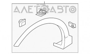 Накладка арки крыла передняя правая Hyundai Santa FE 19-20 новый неоригинал