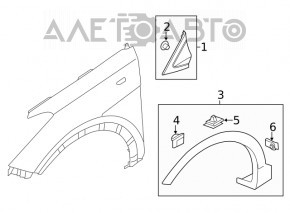 Накладка арки крыла передняя правая Hyundai Santa FE 19-20 новый неоригинал