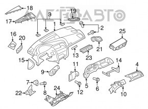 Дефлектор воздуховода правый Audi A4 B8 08-16