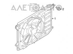 Диффузор кожух радиатора в сборе Ford Fusion mk5 13-20 hybrid, plug-in без компьютера новый TYC Тайвань