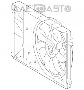 Дифузор кожух радіатора в зборі Toyota Camry v70 18-2.5 новий TYC Тайвань