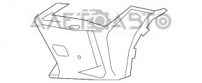 Бампер передний голый левая часть Lexus UX200 UX250h 19- без омывателя фар и парктроников